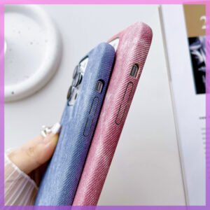 Alternative view of iphone canvas denim phone case