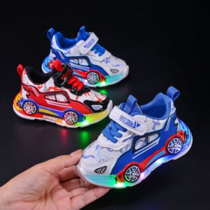 Alternative view of Cartoon Car Light-up Sneakers for Kids